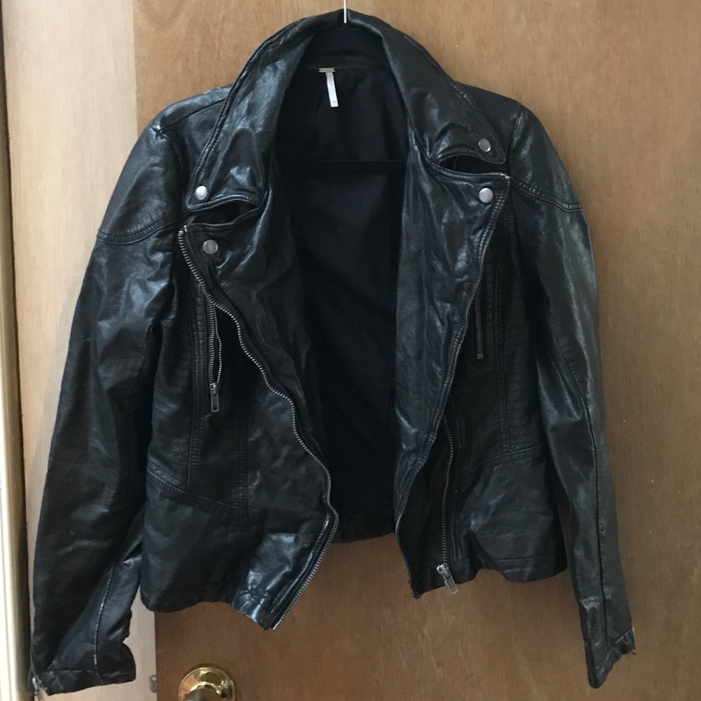Free People leather jacket